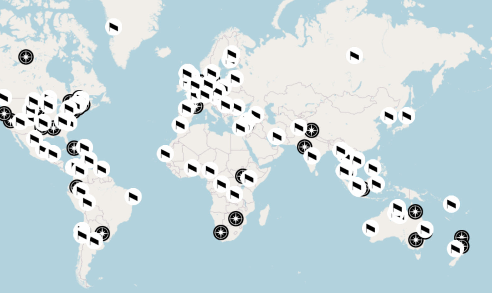 Artistic Activism Mapping Project Map